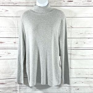 Chico’s Women’s Turtleneck Sweater Gray Size 3